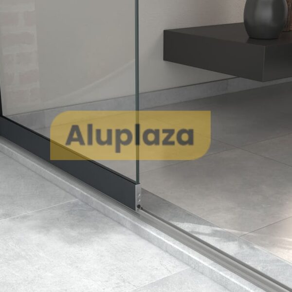 1-rail glazen schuifwand