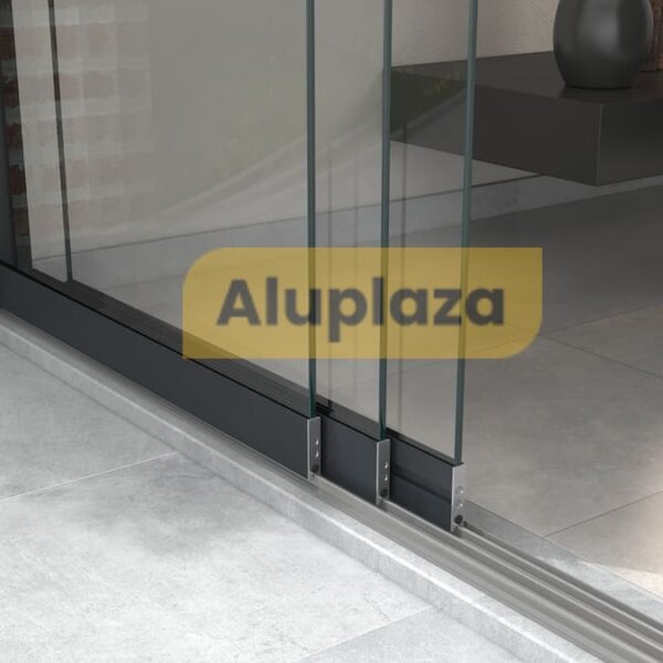 3-rails glazen schuifwand