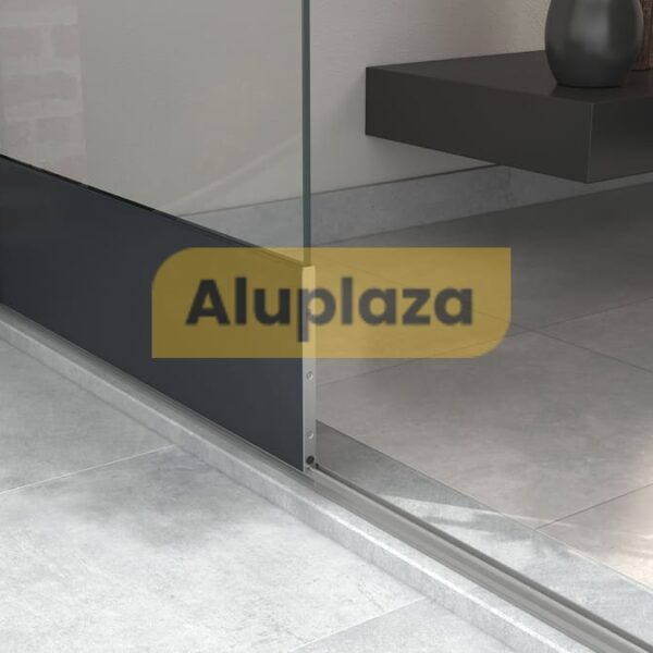 1-rail glazen schuifwand XL