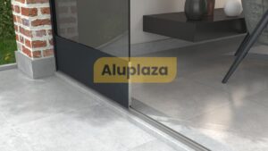 1-rail glazen schuifwand XL (getint)