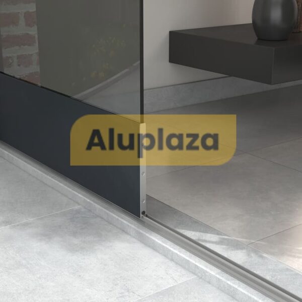 1-rail glazen schuifwand XL (getint)