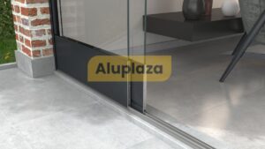 2-rails glazen schuifwand XL