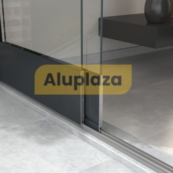 2-rails glazen schuifwand XL