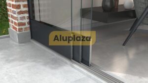 3-rails glazen schuifwand XL