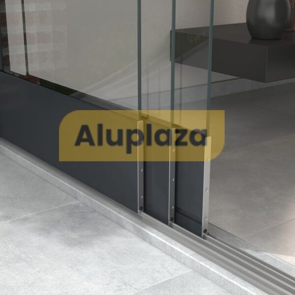 3-rails glazen schuifwand XL