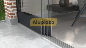 4-rails glazen schuifwand XL